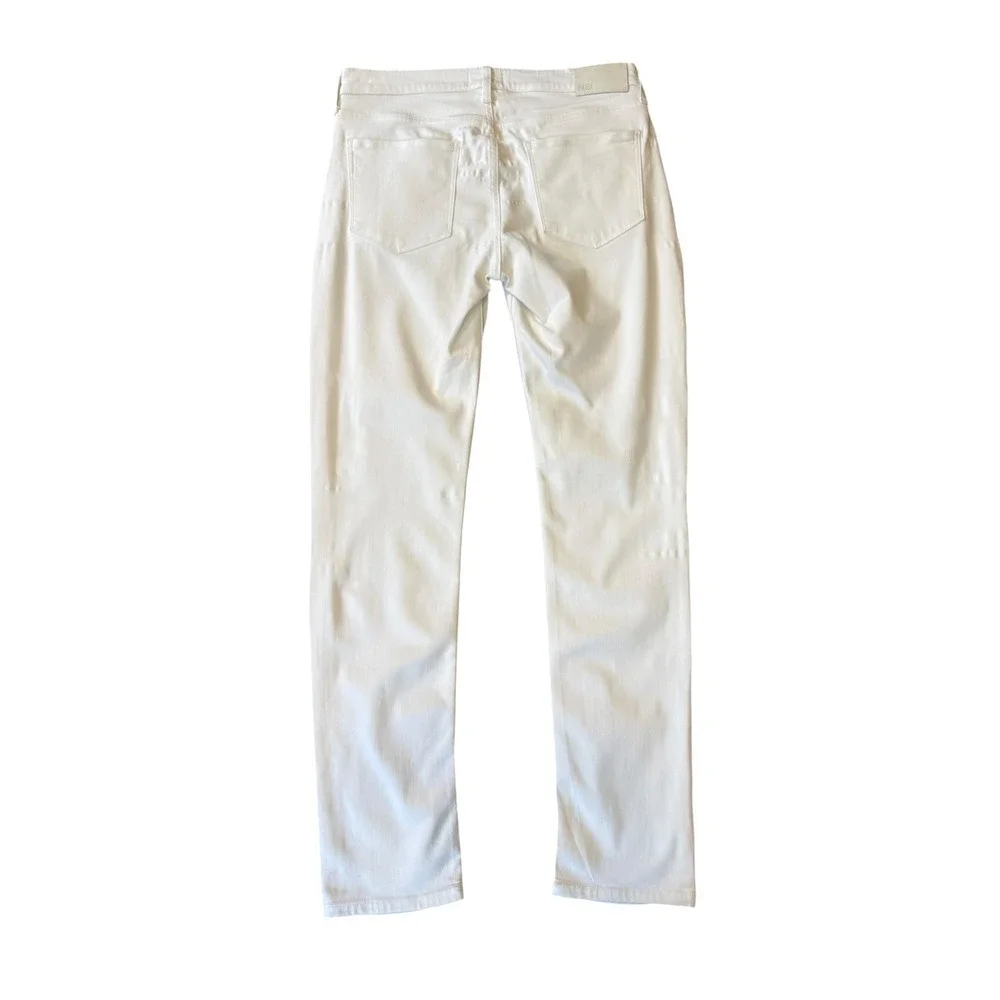 PAIGE Lennox Slim Fit Jeans Mens 33 Icecap White Rayon Blend Stretch